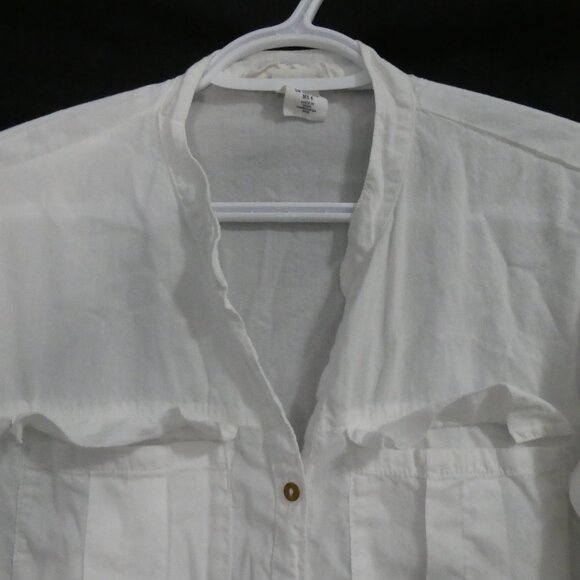 L.O.G.G. By H&M size 4 Classic White Long Sleeve Shirt With Chest Pockets - Picture 4 of 16
